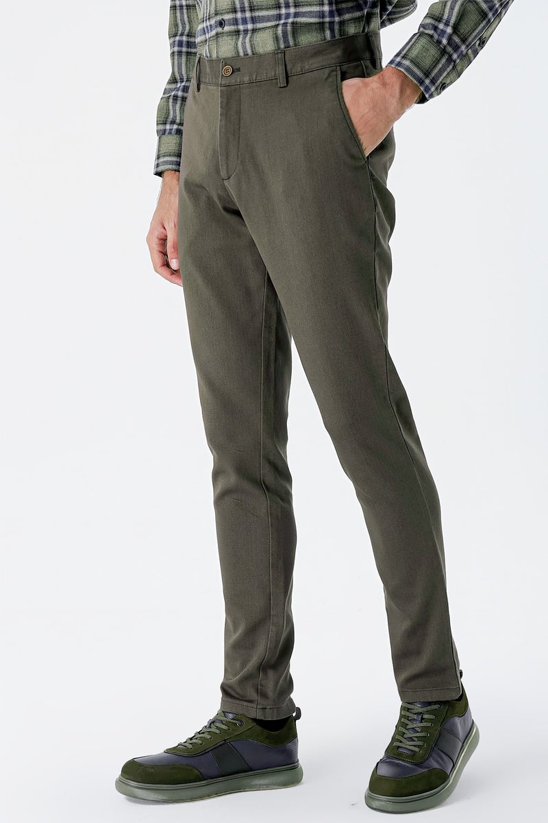 Slim-Fit Chino Pants - Dark Khaki