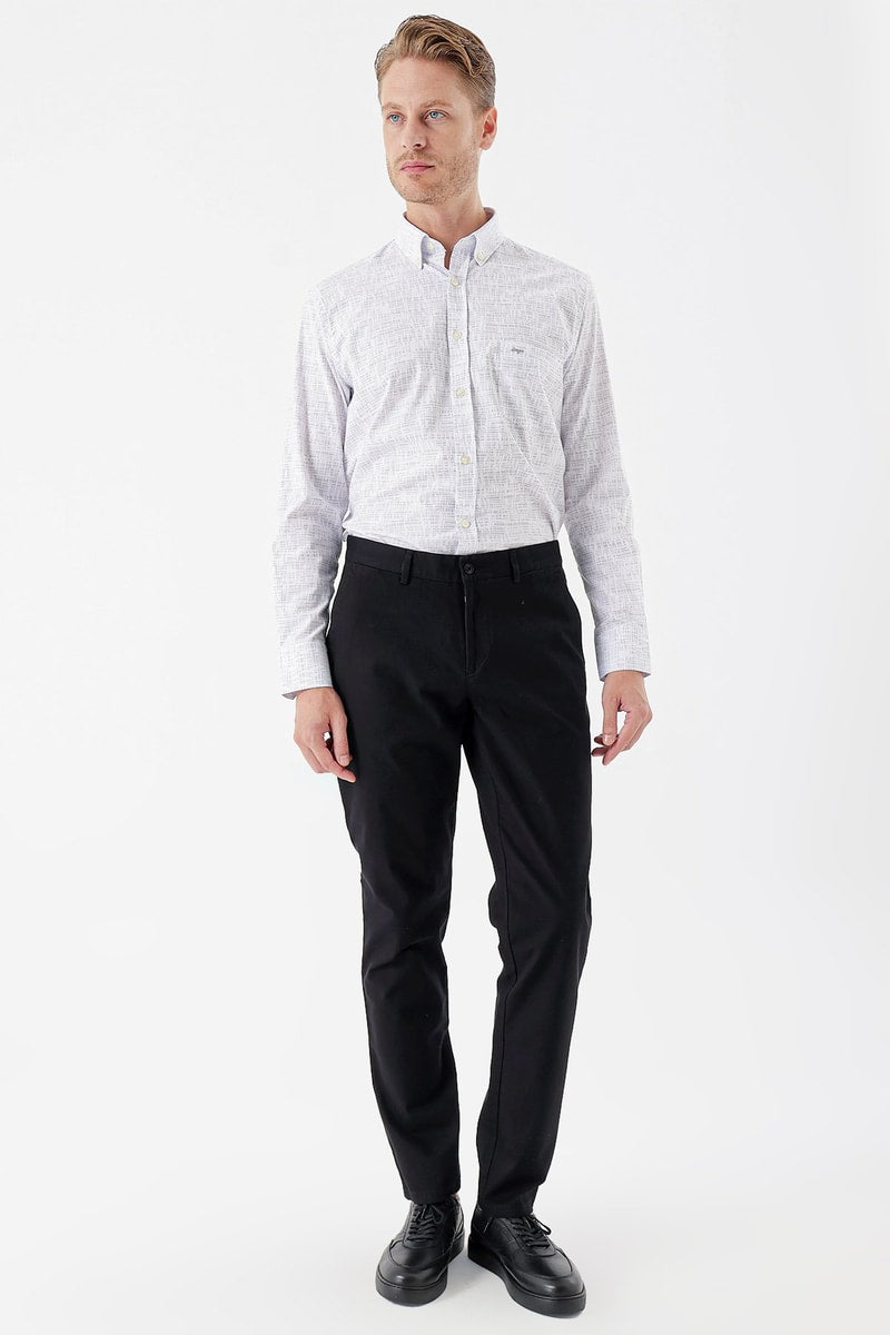 Black Comfort-Fit Chino Pants