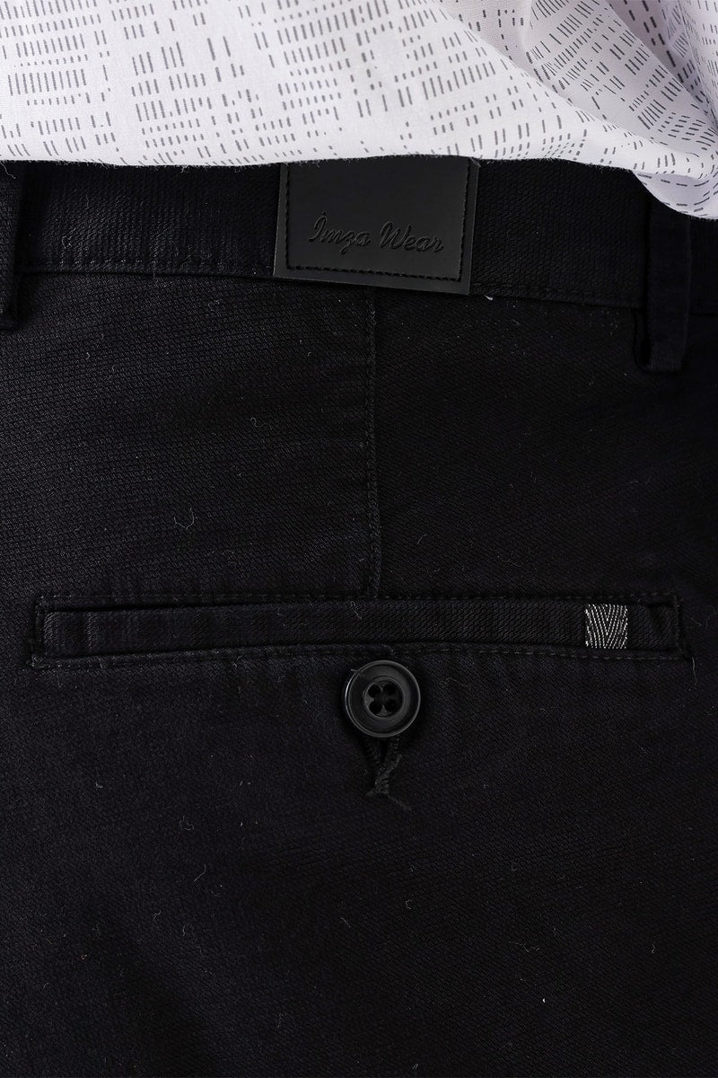 Black Comfort-Fit Chino Pants