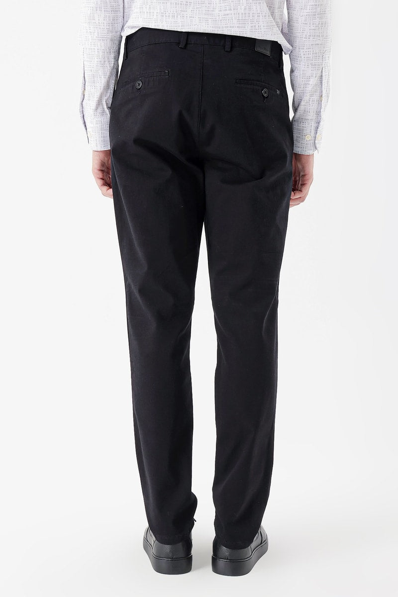 Black Comfort-Fit Chino Pants
