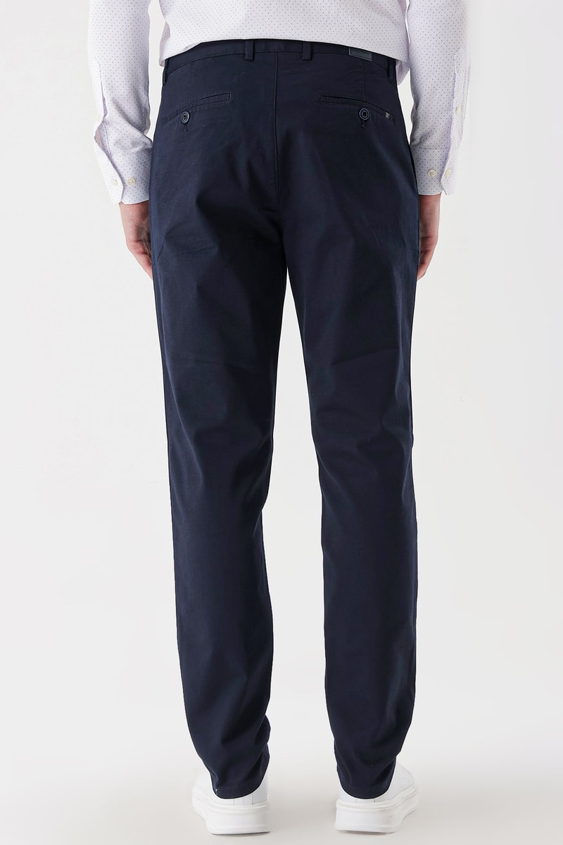 Navy Comfort-Fit Chino Pants