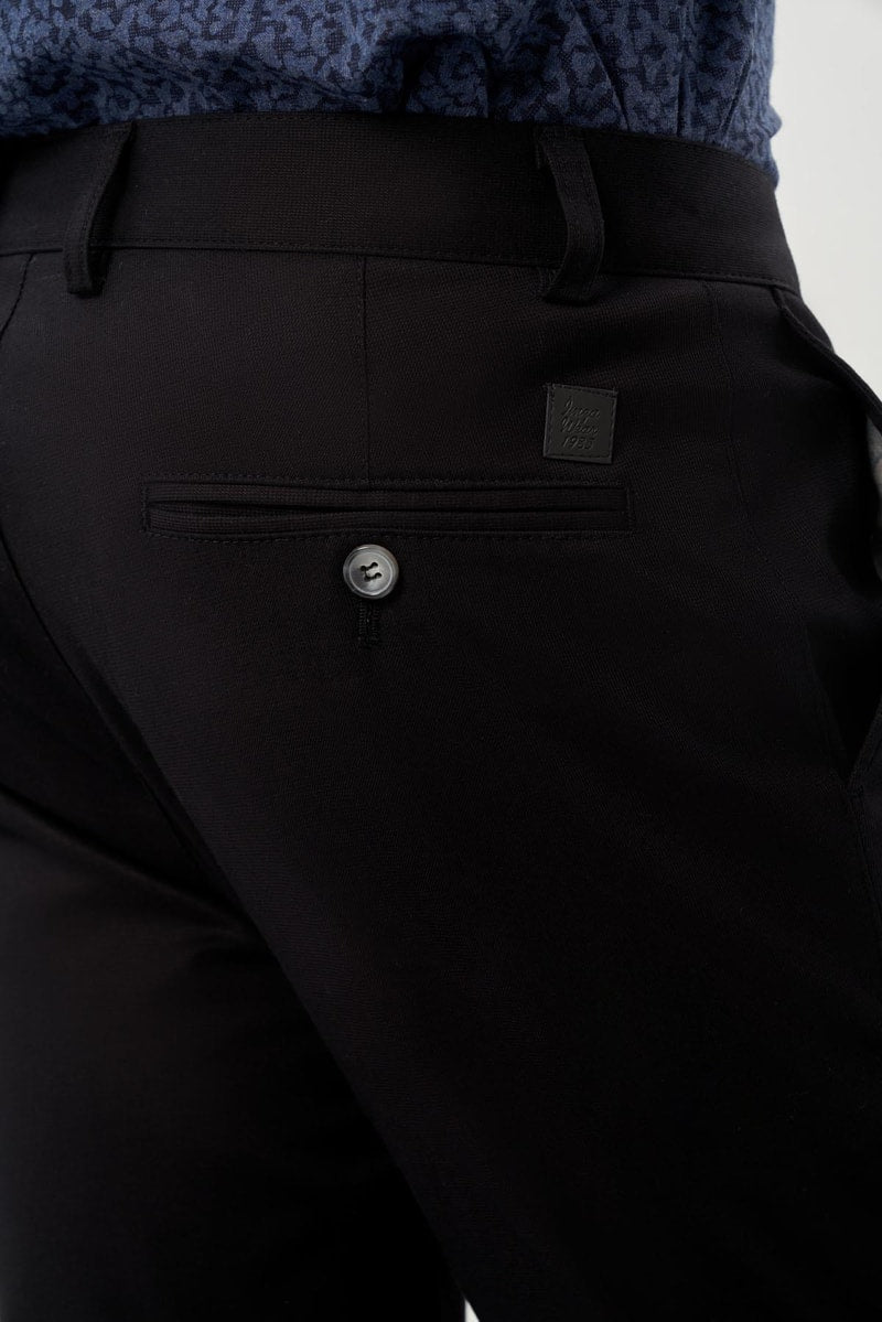 Black Slim-Fit Chino Pants