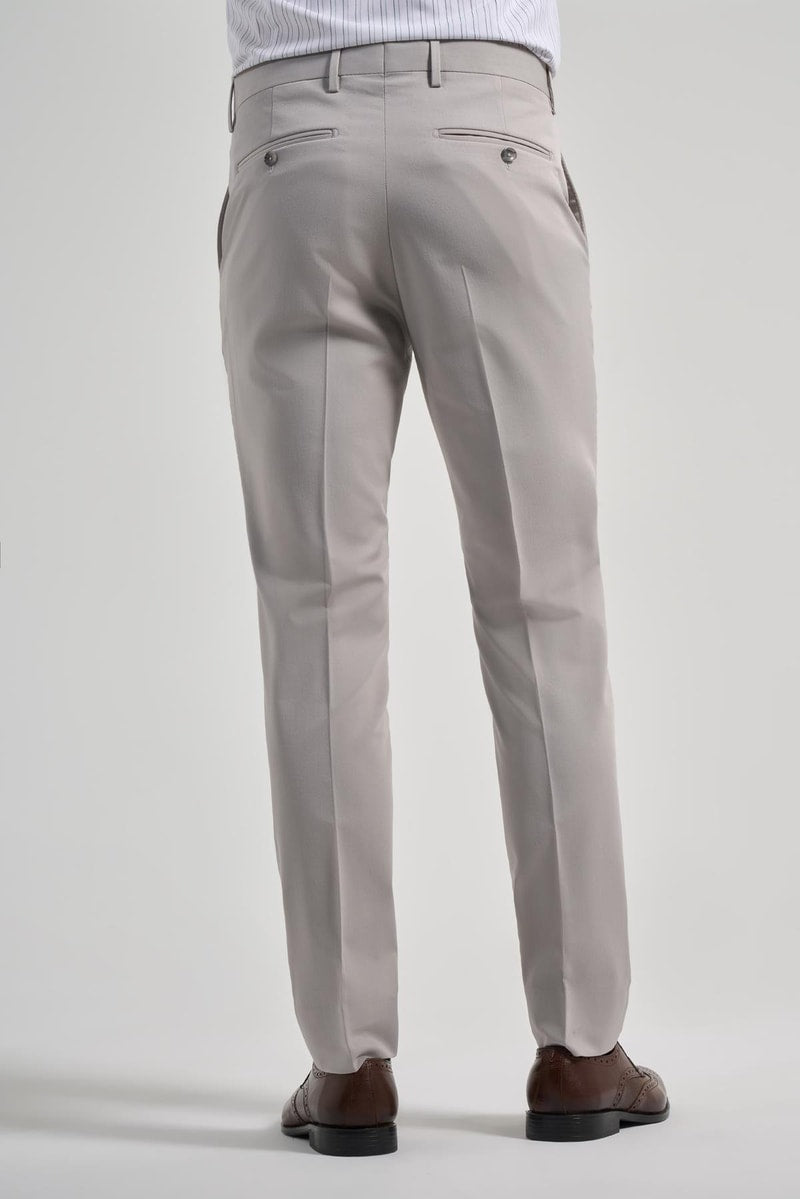 Slim-Fit Classic Pants - Light Beige
