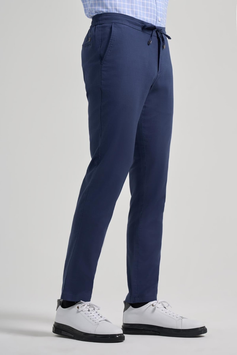 Navy Slim-Fit Jogger Pants