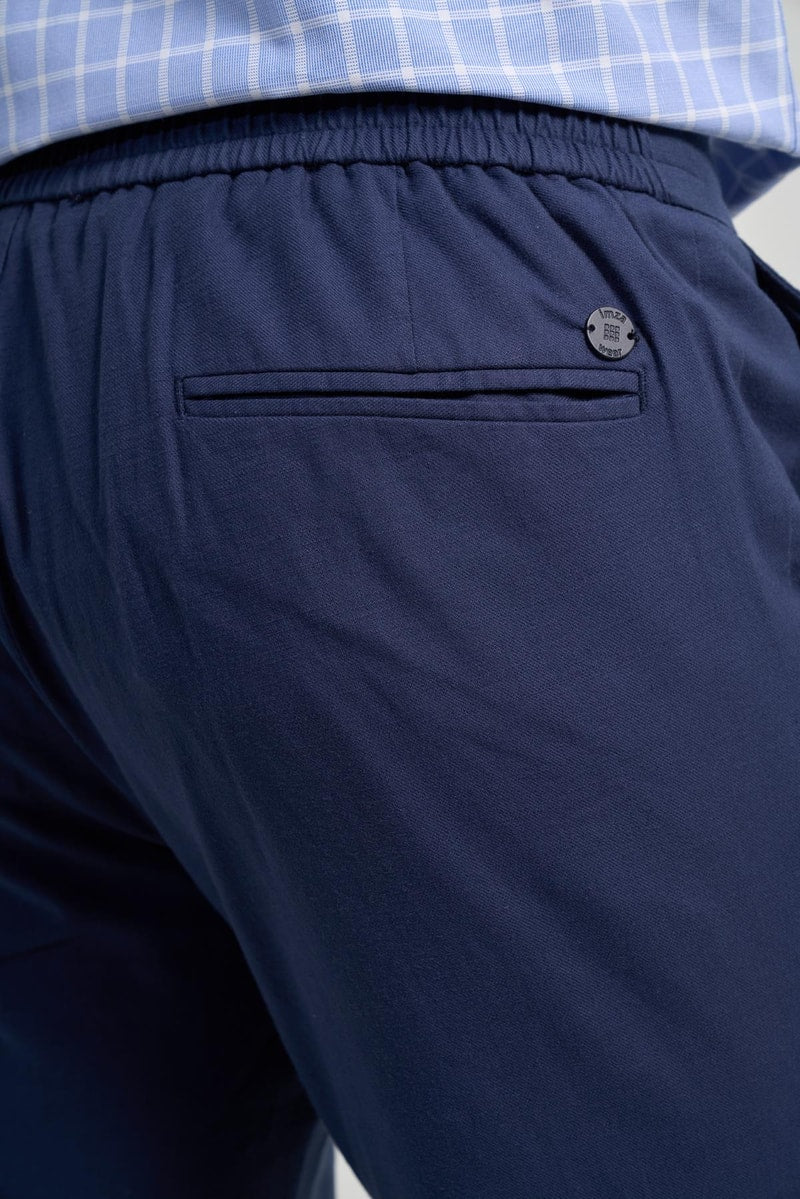 Navy Slim-Fit Jogger Pants