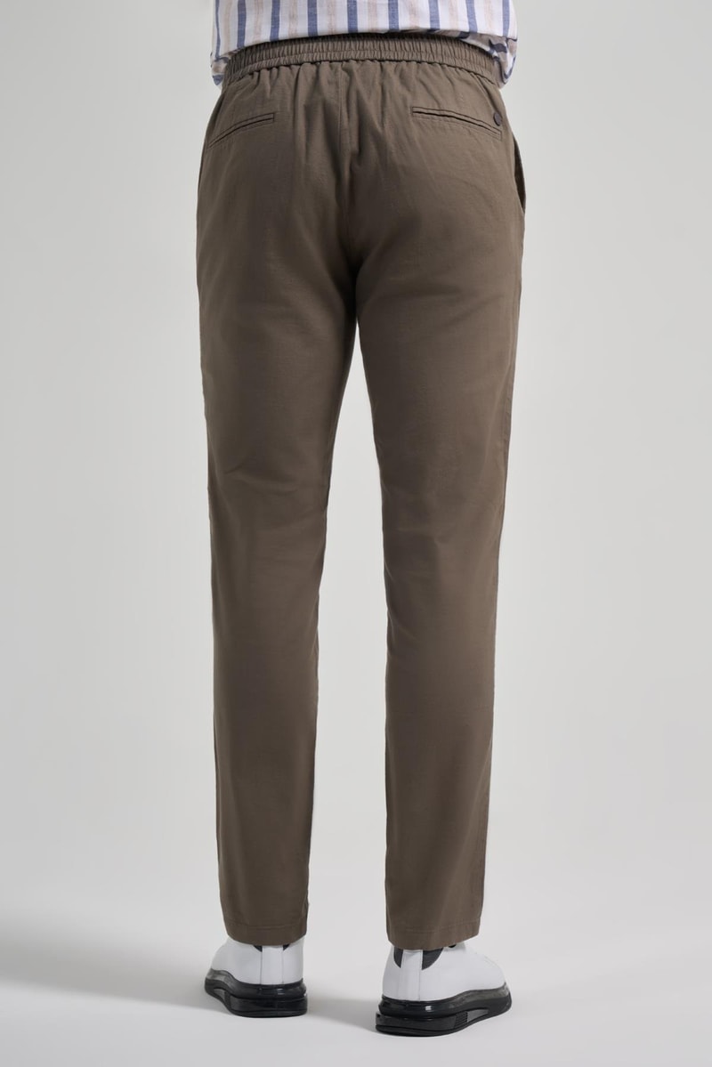 Khaki Slim-Fit Jogger Pants