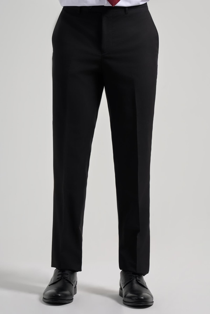 Comfort-Fit Classic Pants - Black