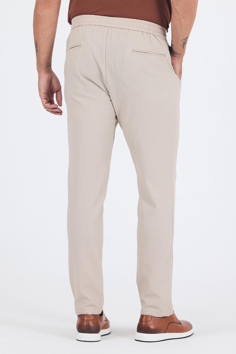 Slim-Fit Jogger Pants - Beige