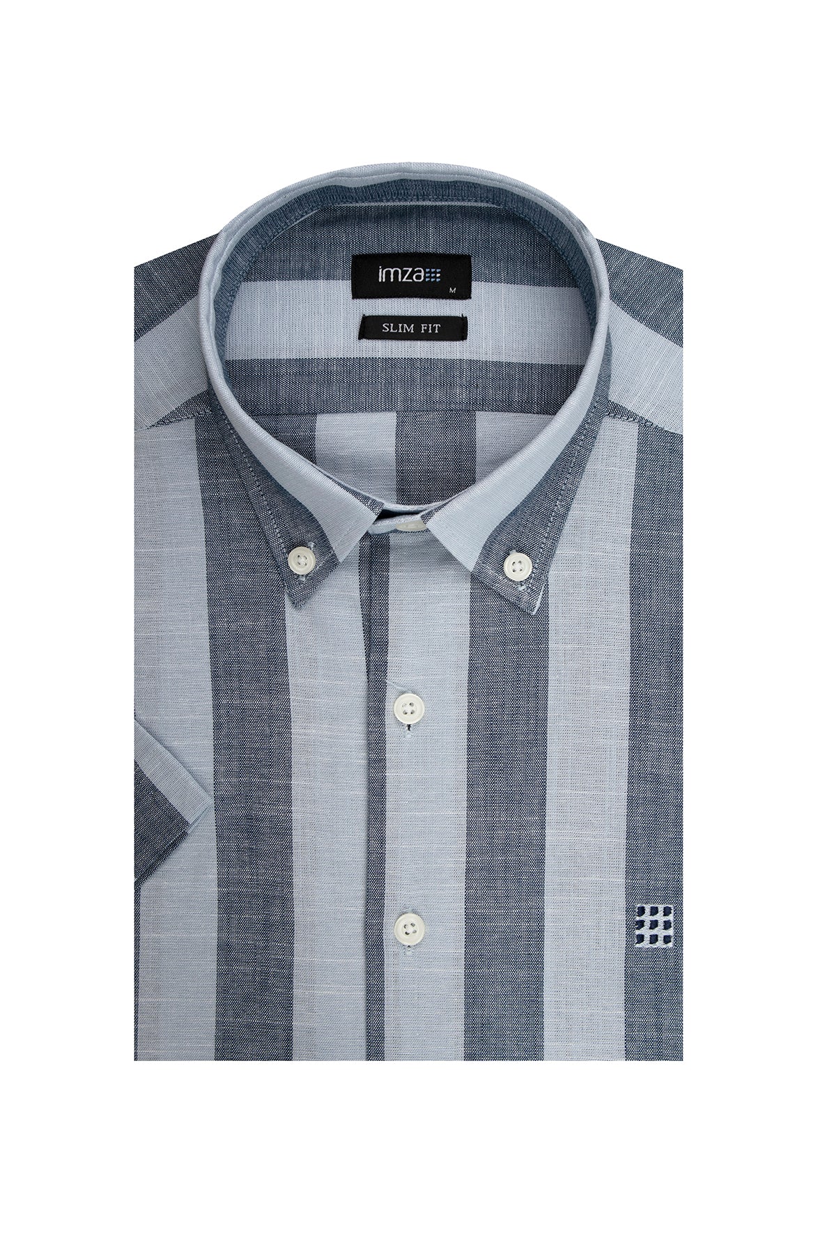 Slim-Fit Striped Shirt - Navy X Blue