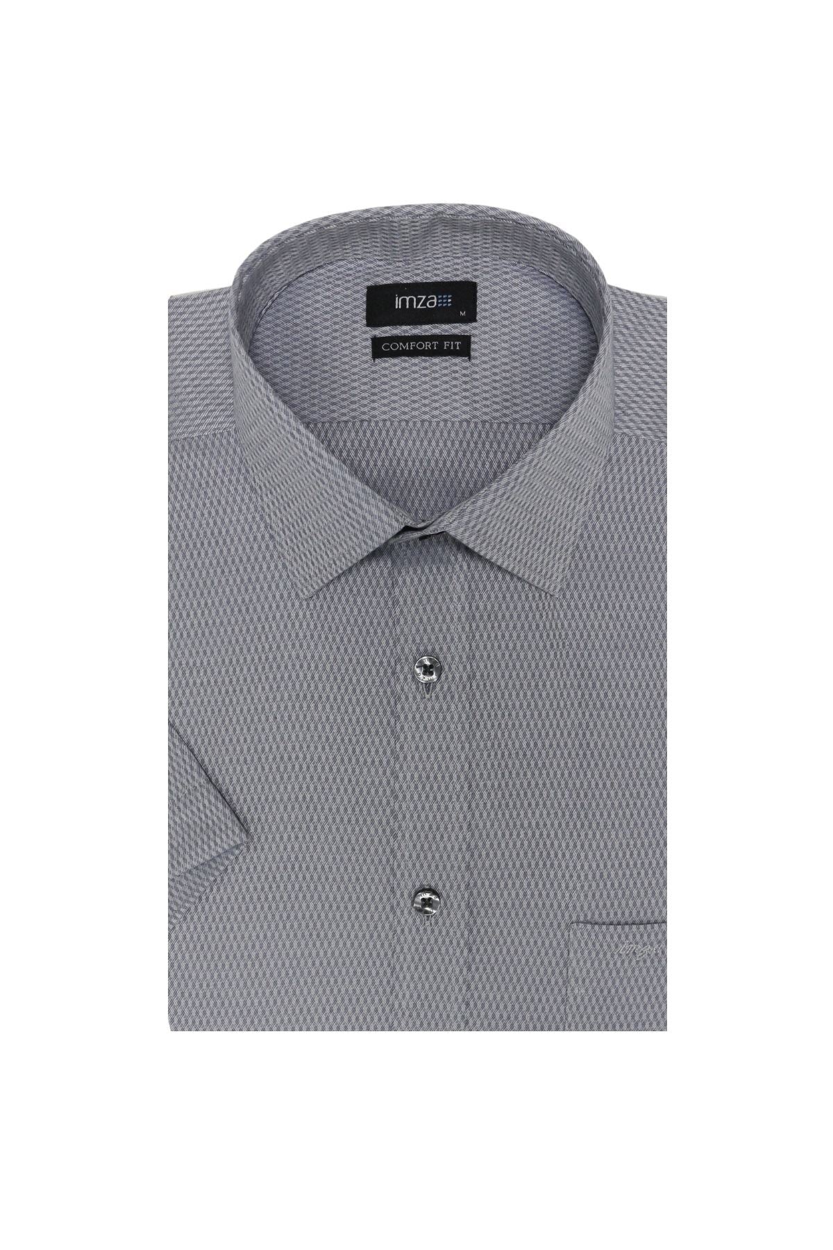 Slim-Fit Textured Classic Shirt - Grey