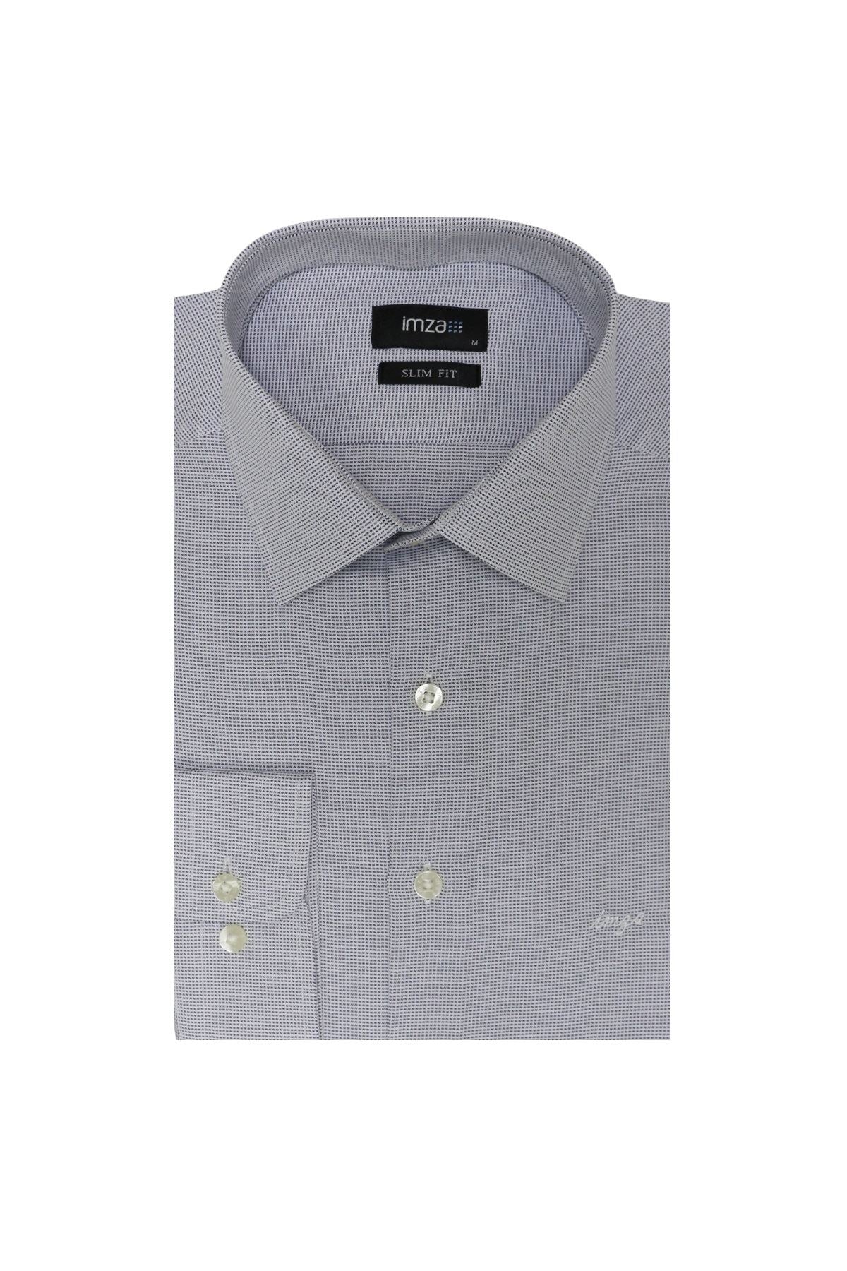 Slim-Fit Textured Classic Shirt - Navy