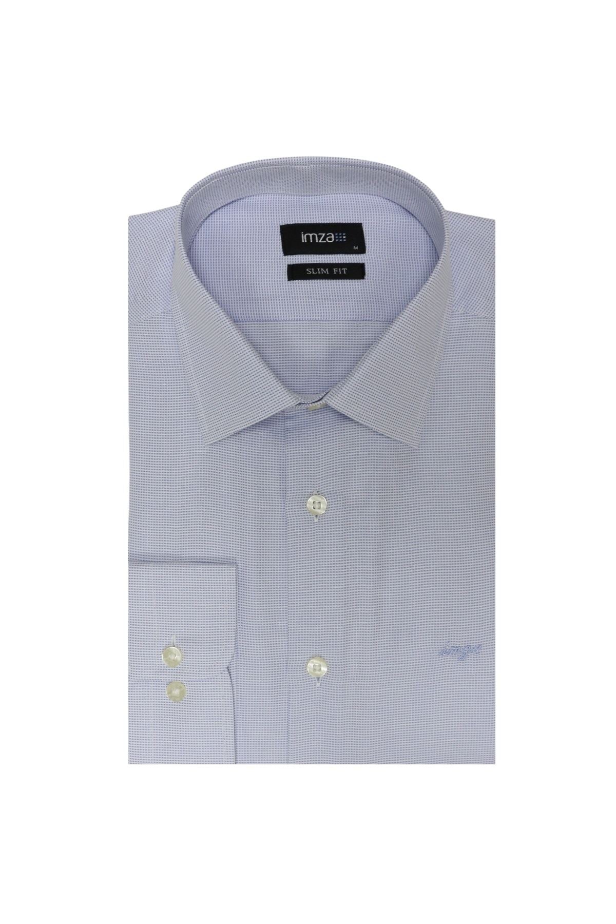 Slim-Fit Textured Classic Shirt - Blue