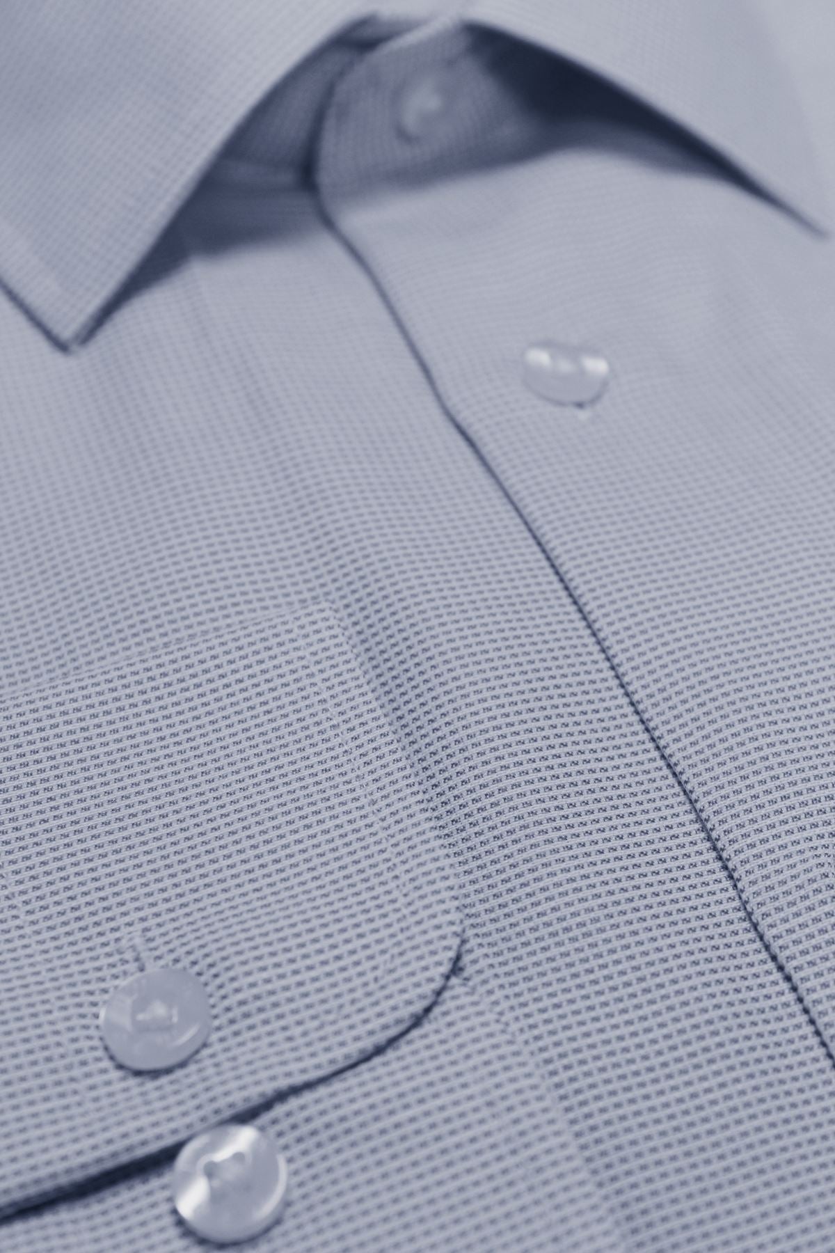 Slim-Fit Textured Classic Shirt - Blue