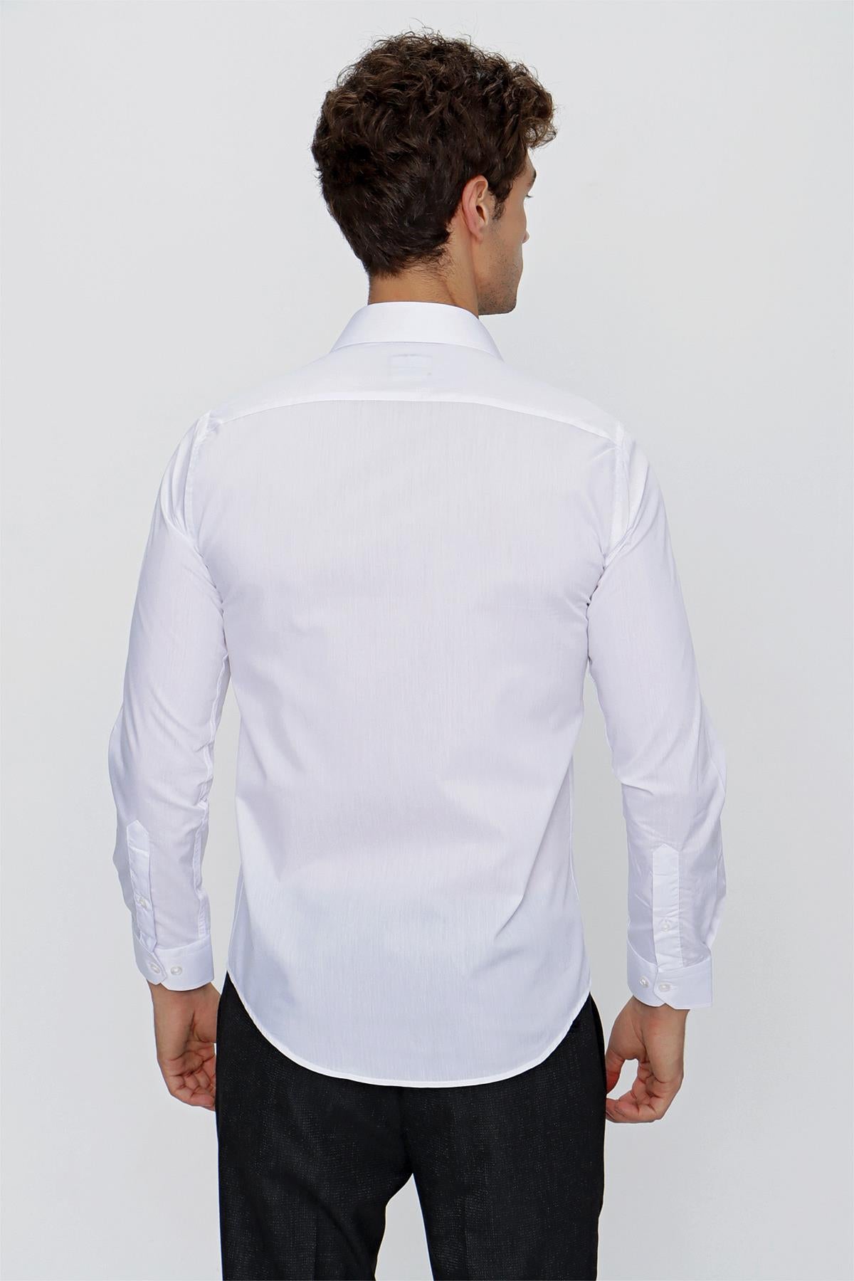 Slim-Fit Basic Shirt - White