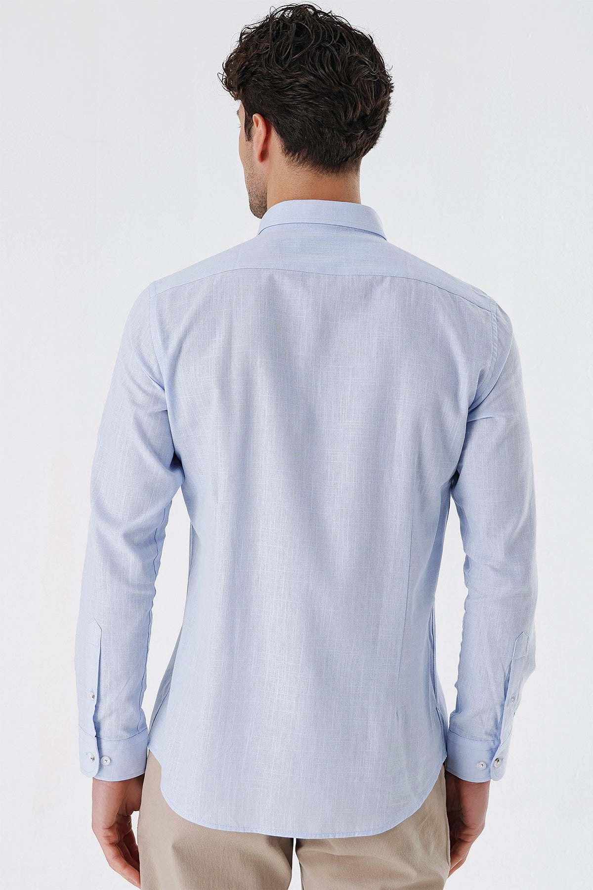 Slim-Fit Oxford Shirt - Light Blue