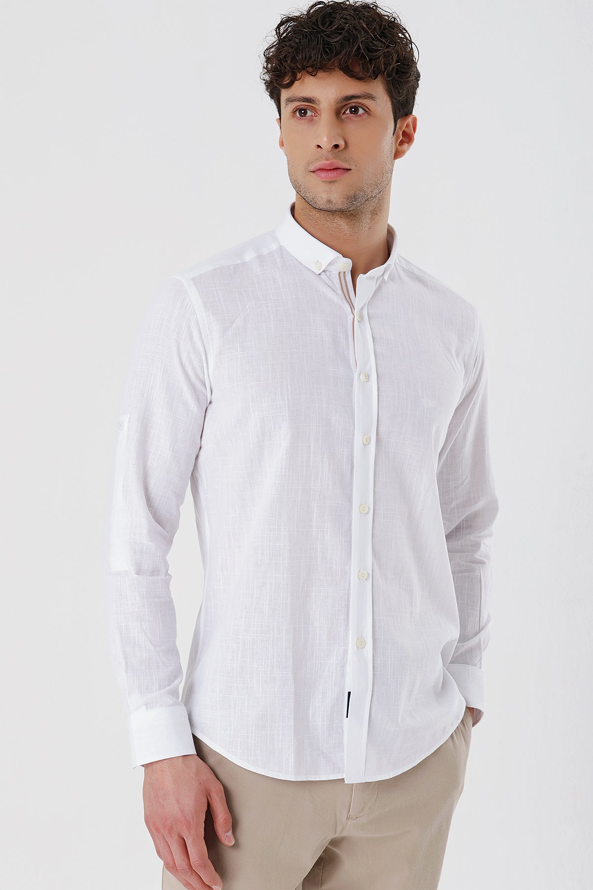 Slim-Fit Oxford Shirt - White