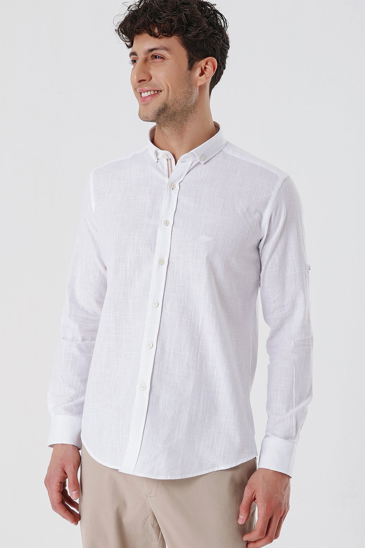 Slim-Fit Oxford Shirt - White