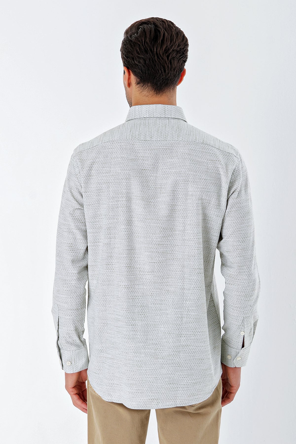 Comfort-Fit Textured Shirt - Mint Green