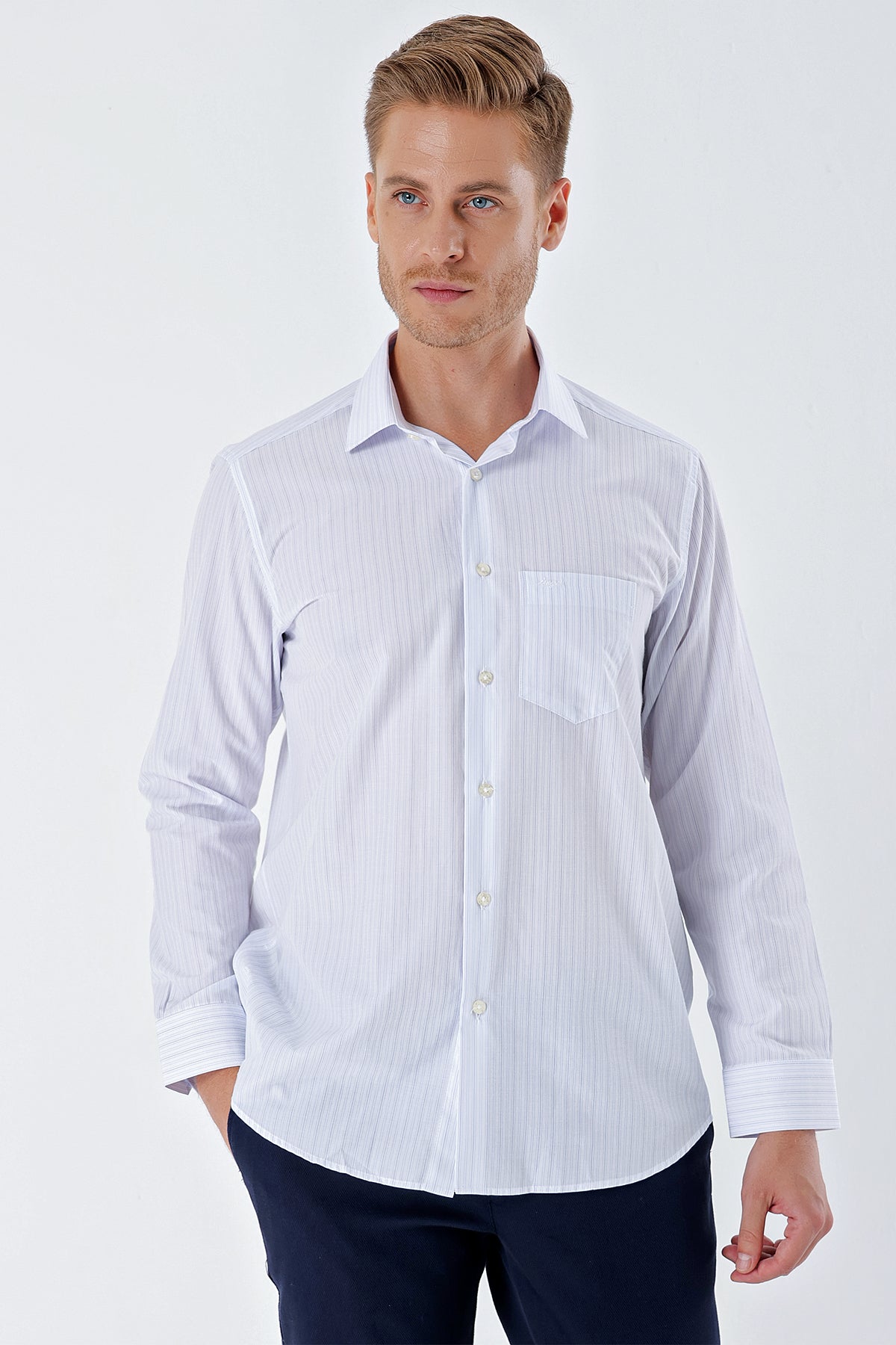 Comfort-Fit Striped Shirt