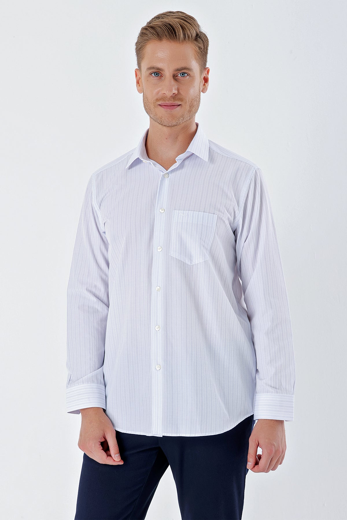 Comfort-Fit Striped Shirt