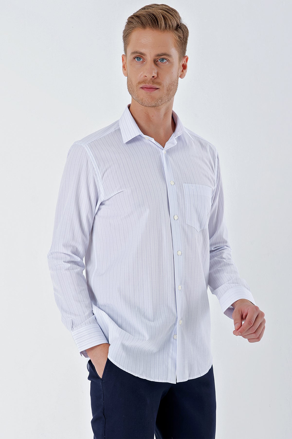 Comfort-Fit Striped Shirt