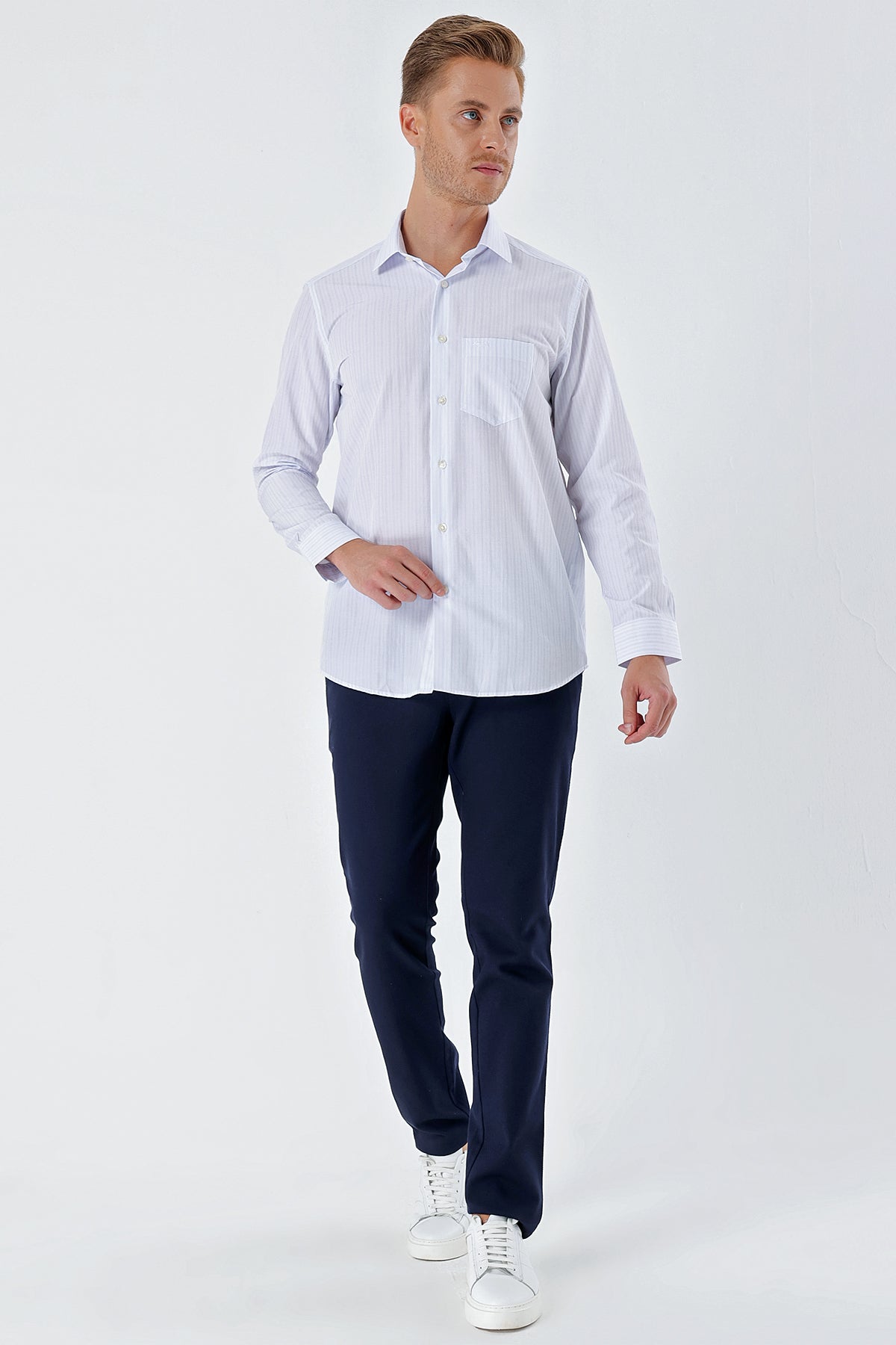 Comfort-Fit Striped Shirt