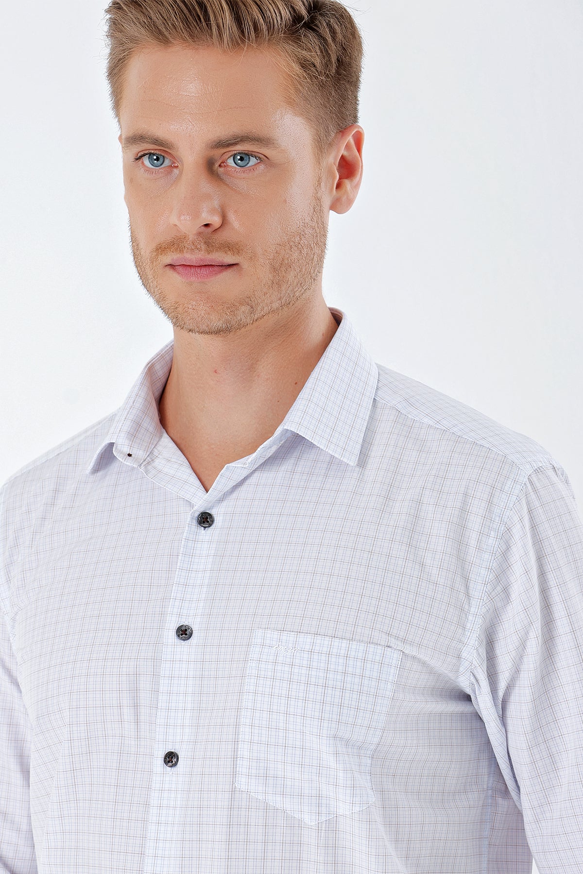 Comfort-Fit Striped Shirt - White