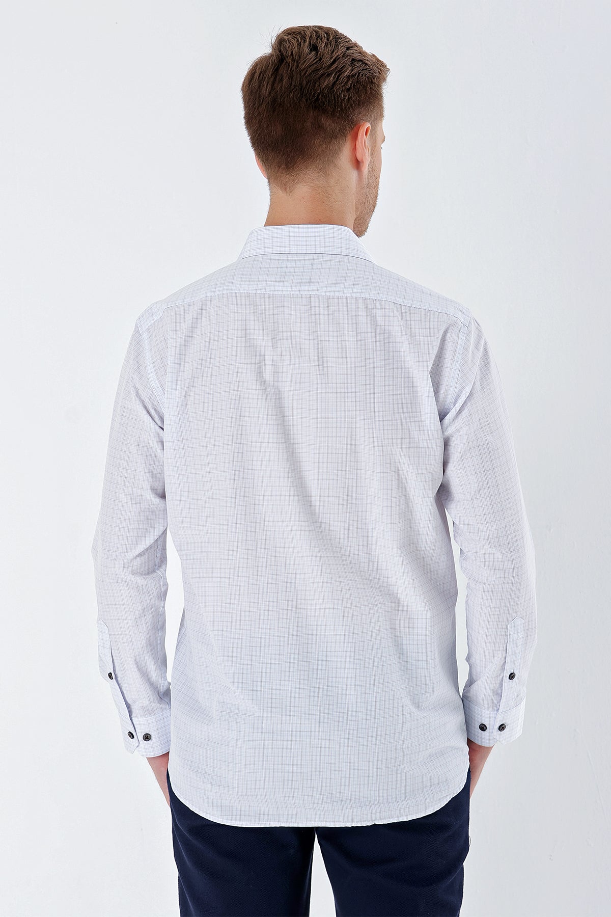 Comfort-Fit Striped Shirt - White