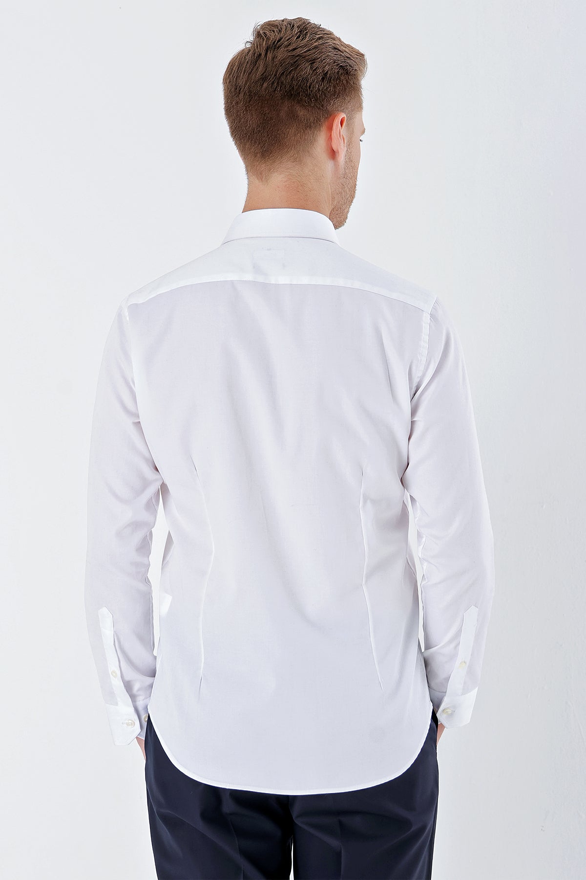 Slim-Fit Premium Basic Shirt - White