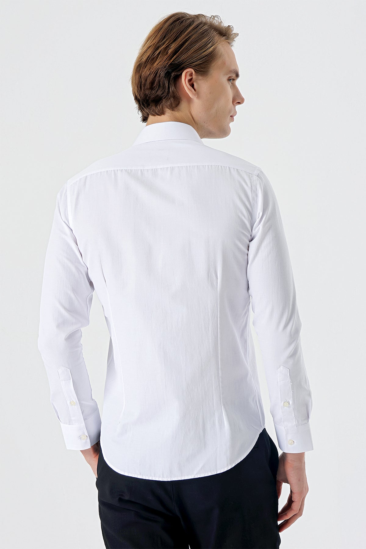 Slim-Fit Basic Shirt - White