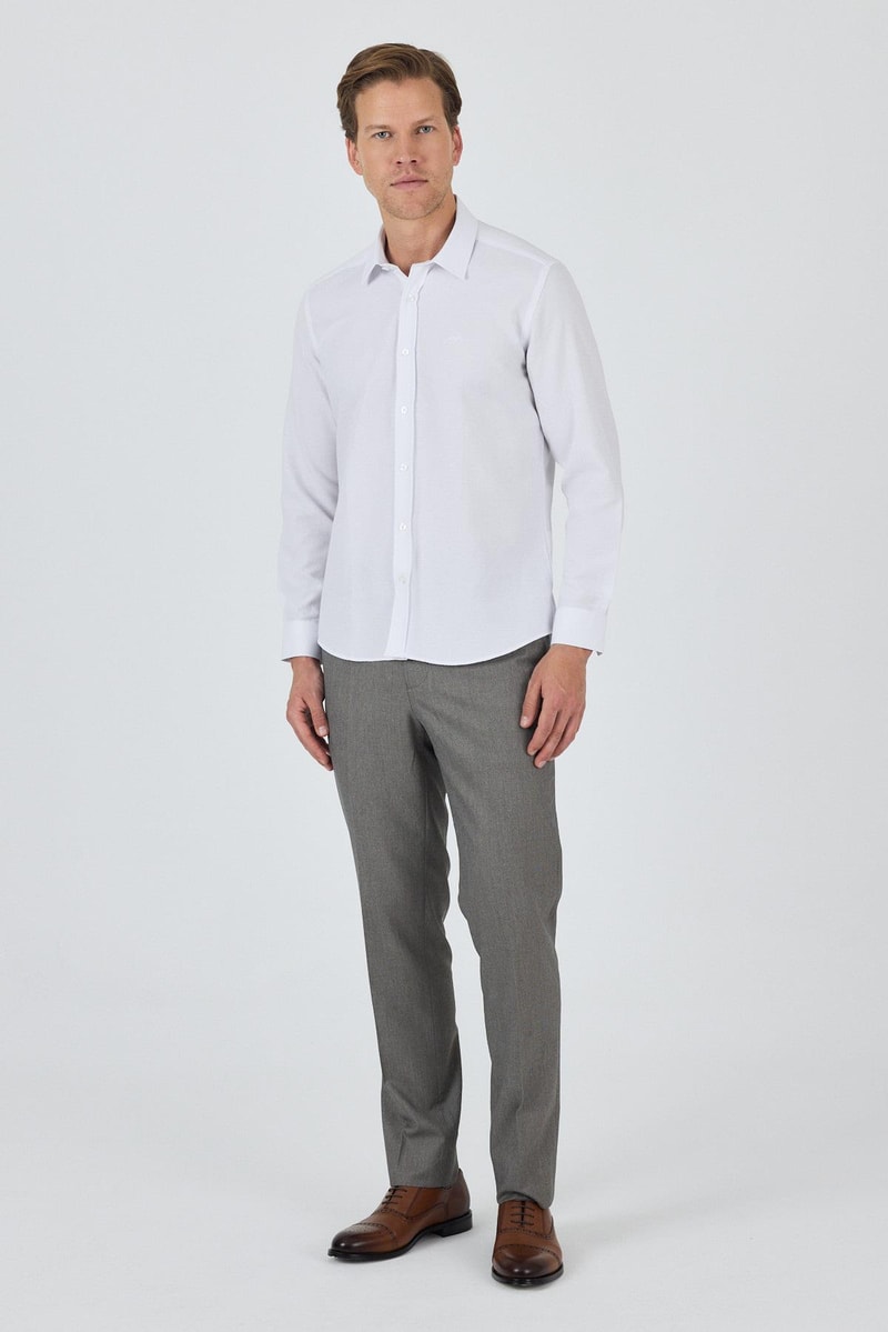 Slim-Fit Classic Shirt - White