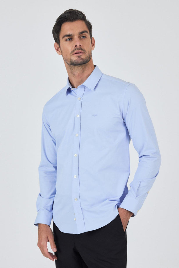 Slim-Fit Classic Shirt - Light Blue