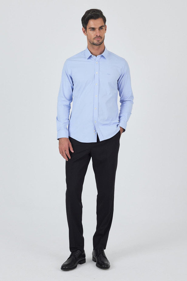 Slim-Fit Classic Shirt - Light Blue