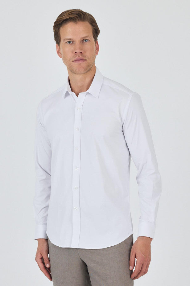 Slim-Fit Classic Shirt - White