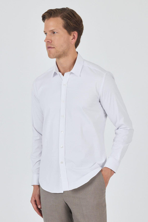 Slim-Fit Classic Shirt - White
