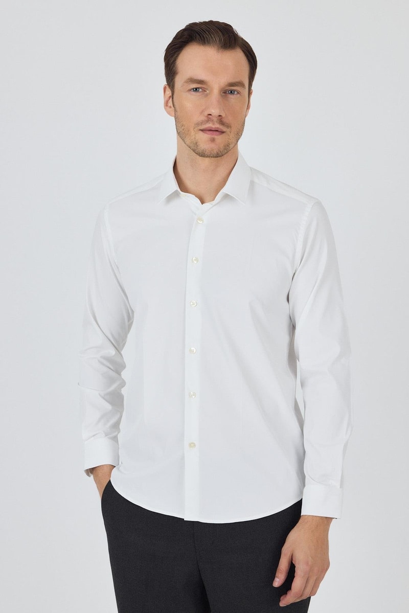 Off White Slim-Fit Classic Water Resistant Shirt