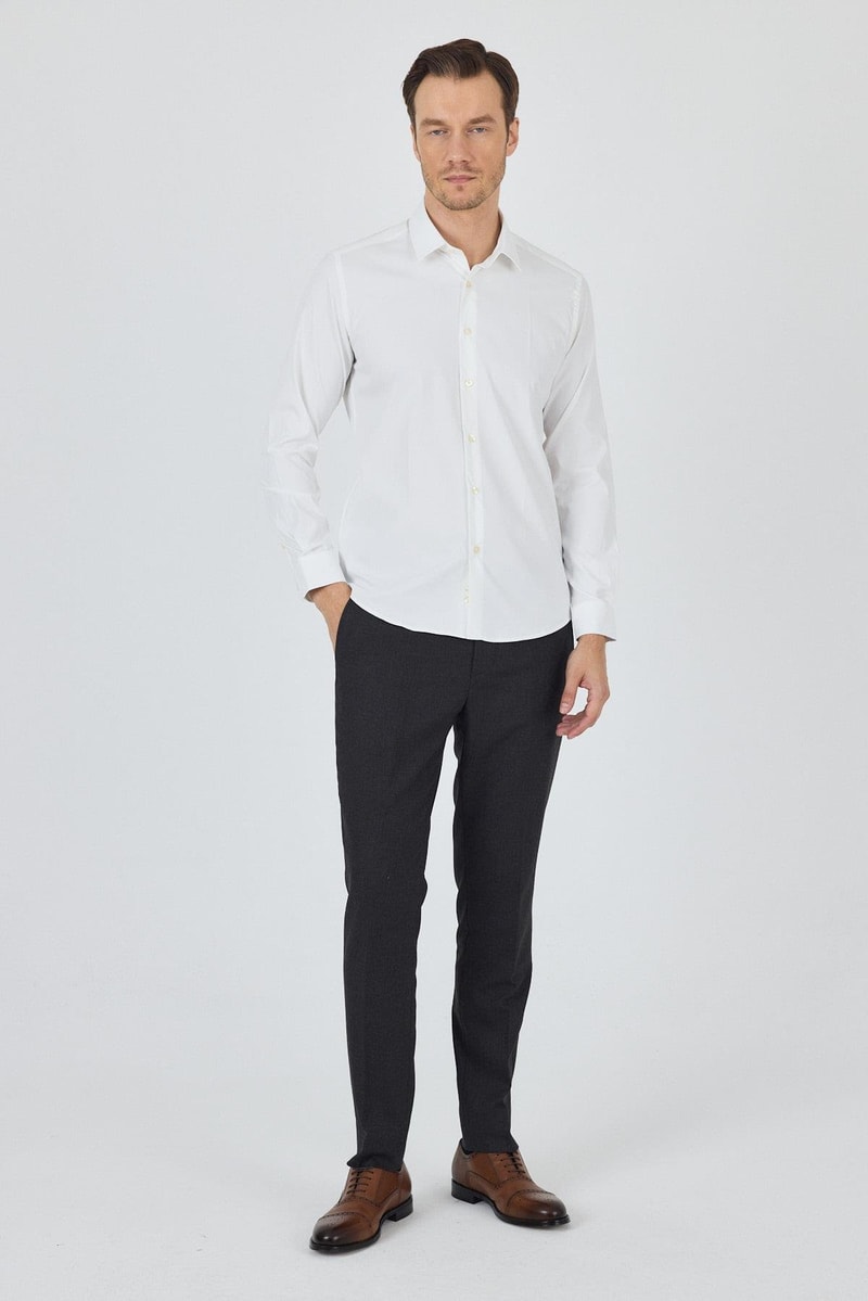 Off White Slim-Fit Classic Water Resistant Shirt