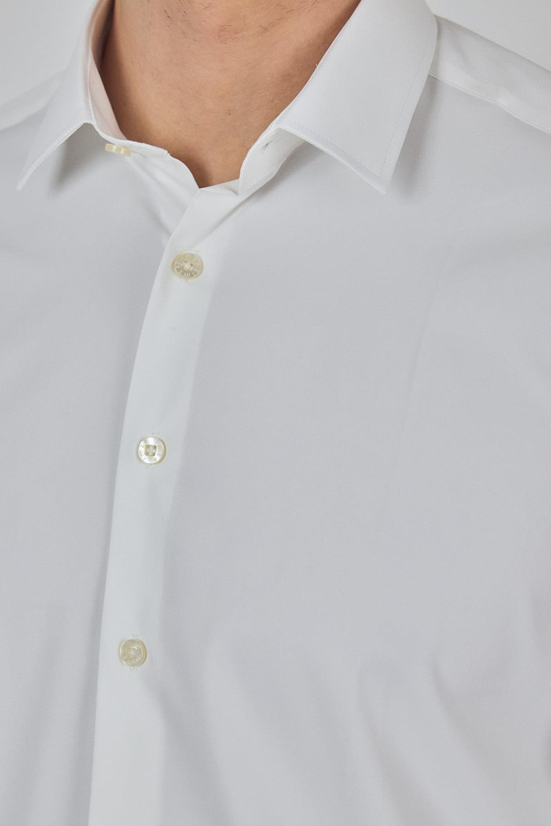 Slim-Fit Classic Water Resistant Shirt - Off White