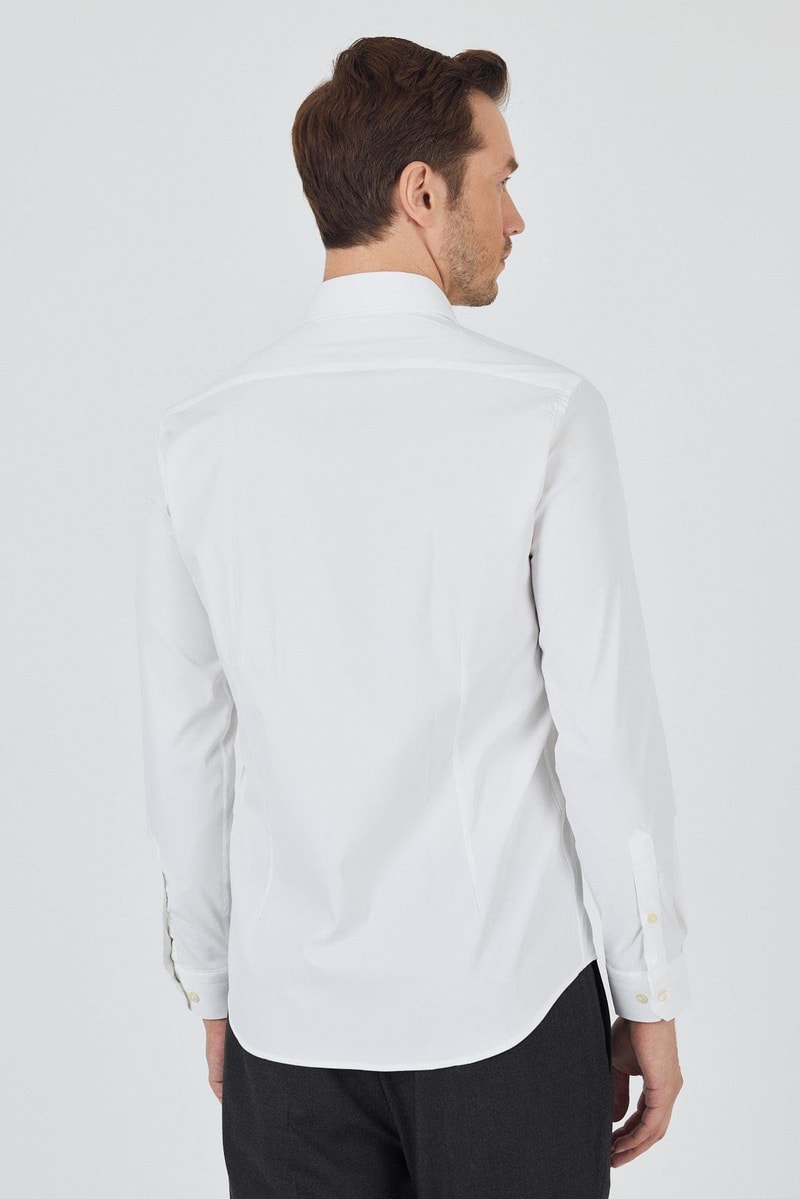 Slim-Fit Classic Water Resistant Shirt - Off White