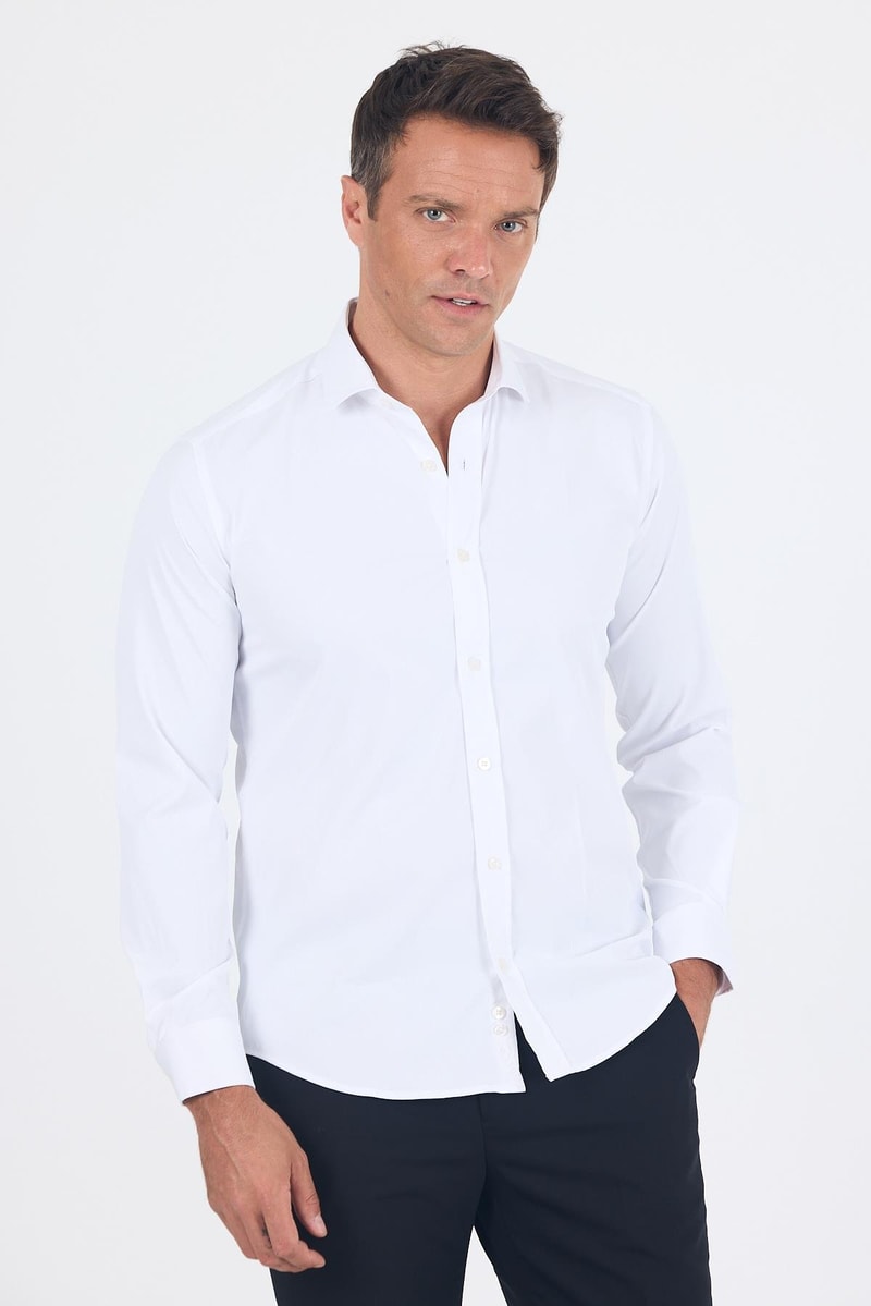 Slim-Fit Classic Shirt - White