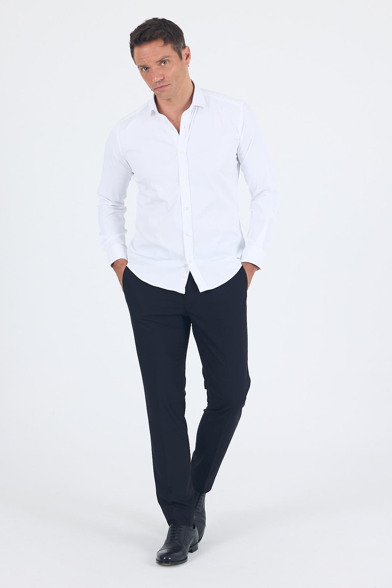 Slim-Fit Classic Shirt - White
