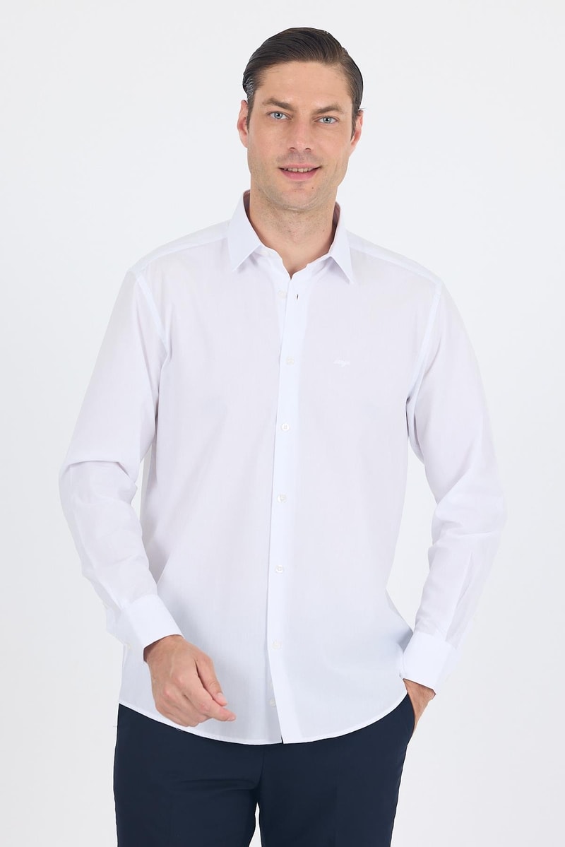 Comfort-Fit Classic Shirt - White
