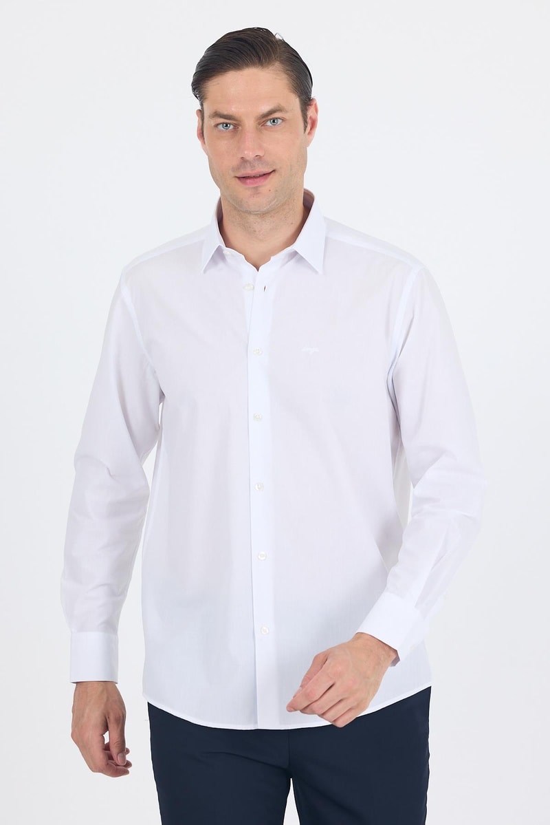Comfort-Fit Classic Shirt - White