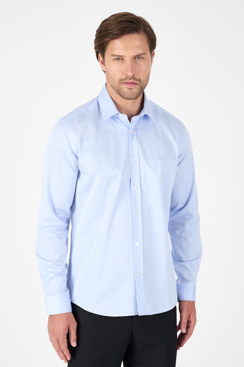 Slim-Fit Premium Classic Shirt - Blue