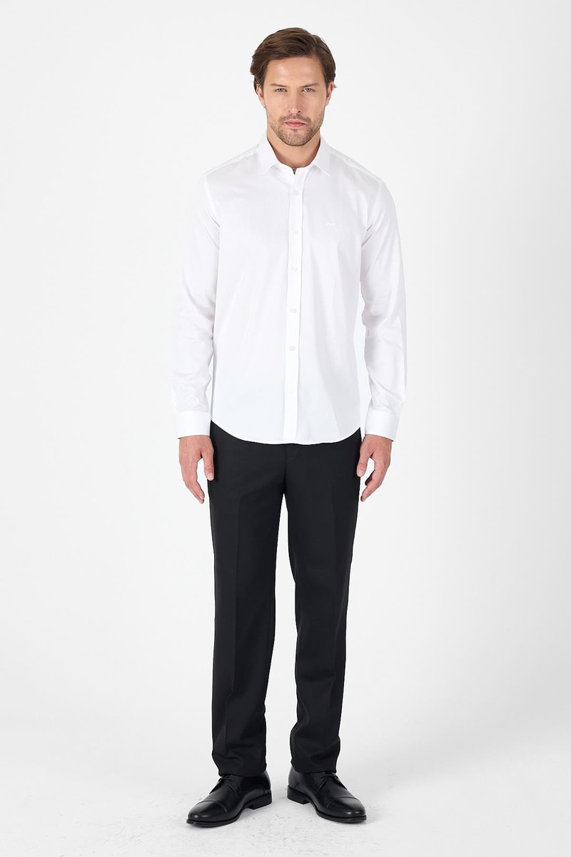 Slim-Fit Premium Classic Shirt - White