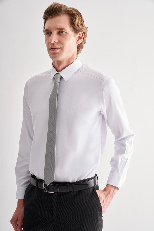 Slim-Fit Classic Shirt - White