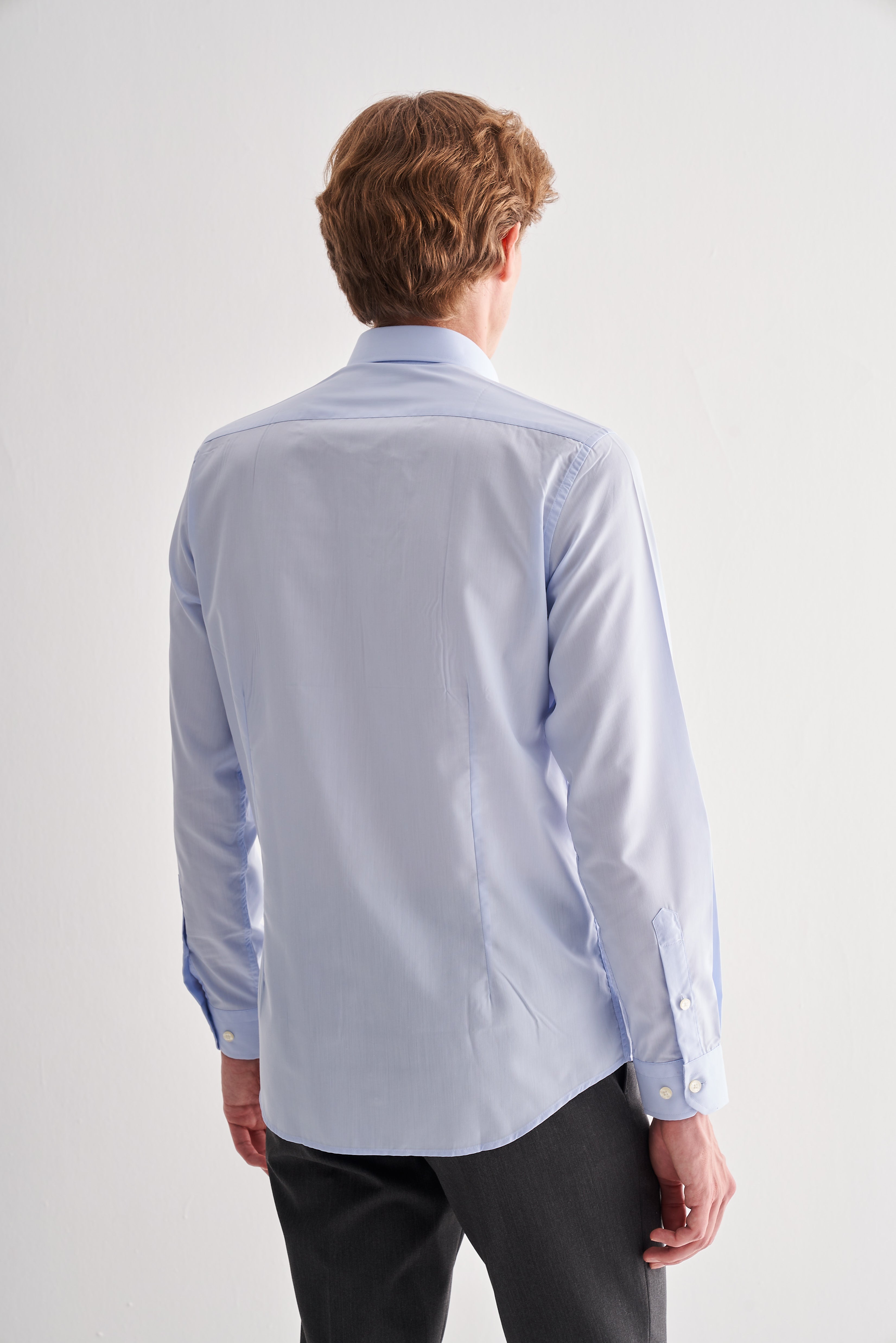 Slim-Fit Easy iron Classic Shirt - Light Blue