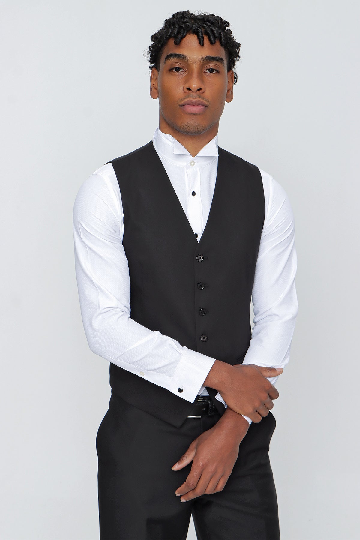 Slim-Fit Classic Vest - Black