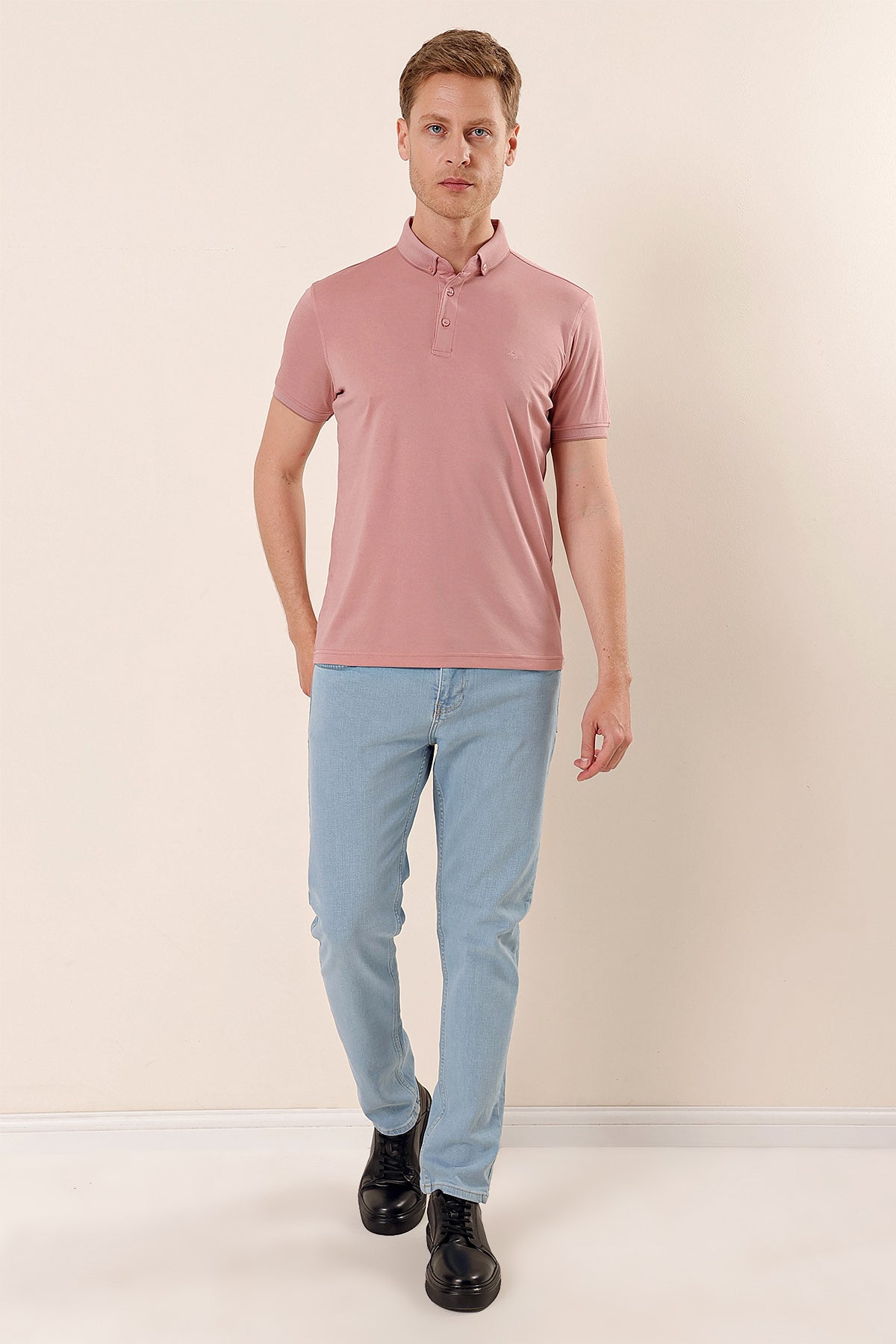 Slim-Fit Polo Shirt - Rose