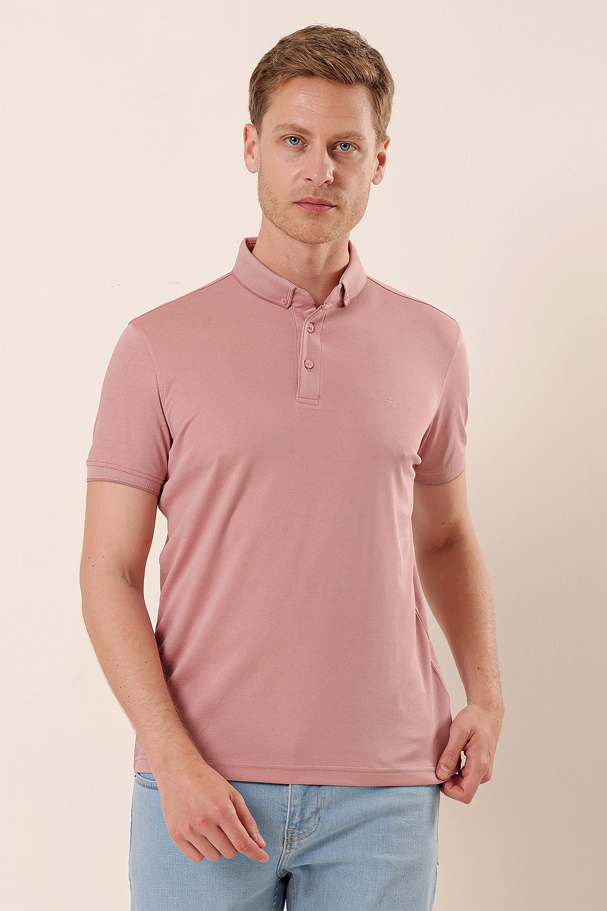 Slim-Fit Polo Shirt - Rose